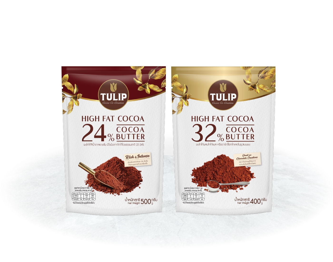 ทิวลิปผงโกโก้ไขมันสูงเหมาะสำหรับทุกเมนู
