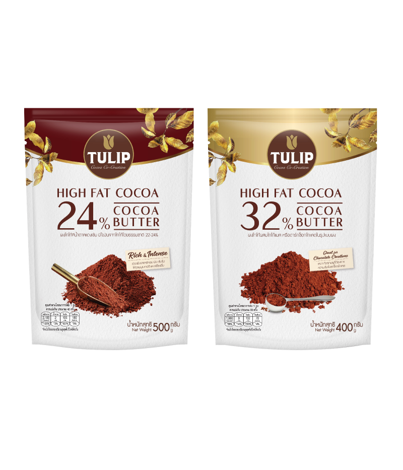 ทิวลิป ผงโกโก้ไขมันสูง