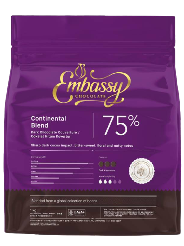 เอ็มบาสซี ดาร์กช็อกโกแลต คูเวอร์เจอร์ 75%