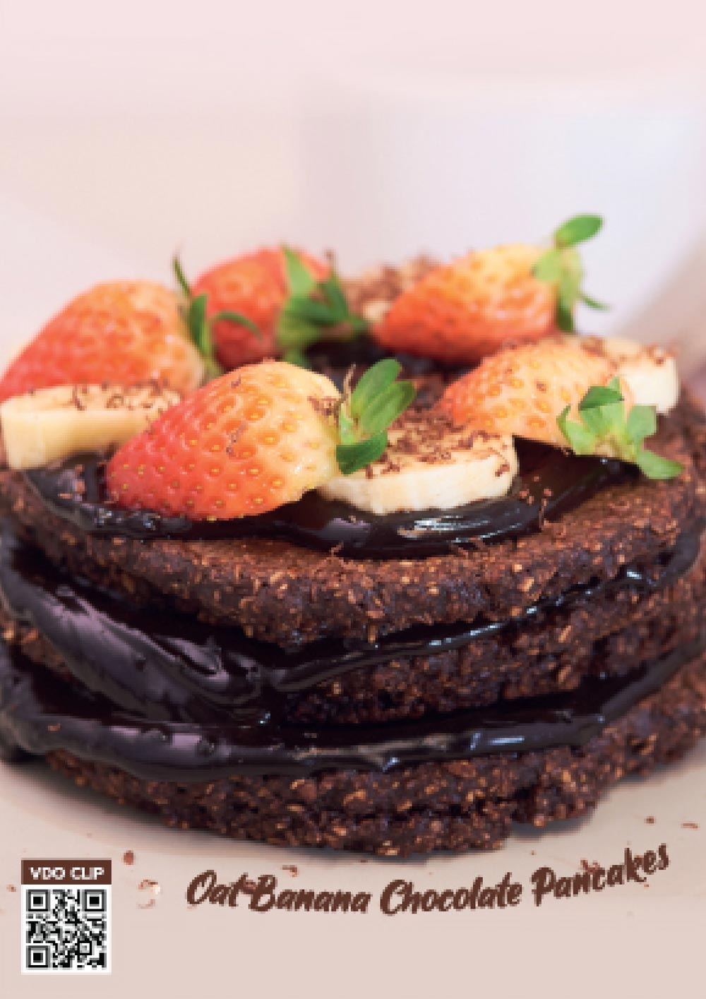 Oat Banana Chocolate Pancakes